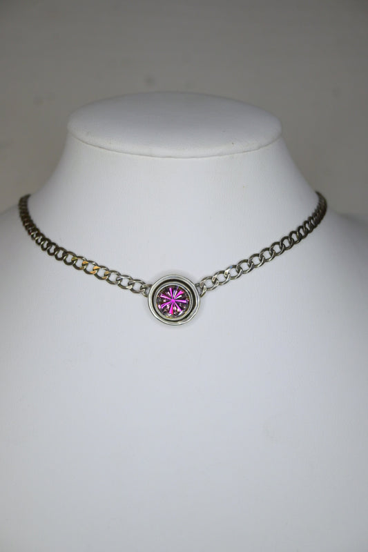 Vintage German Glass Pinwheel Choker