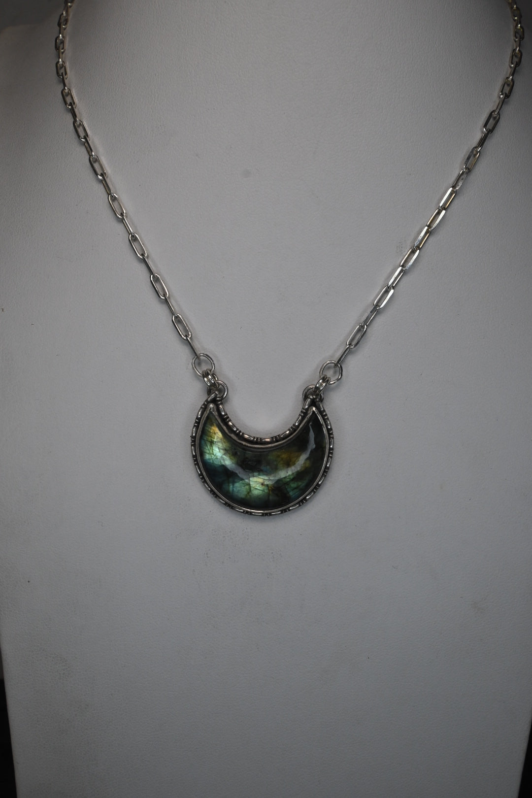 Labradorite Moon Necklace