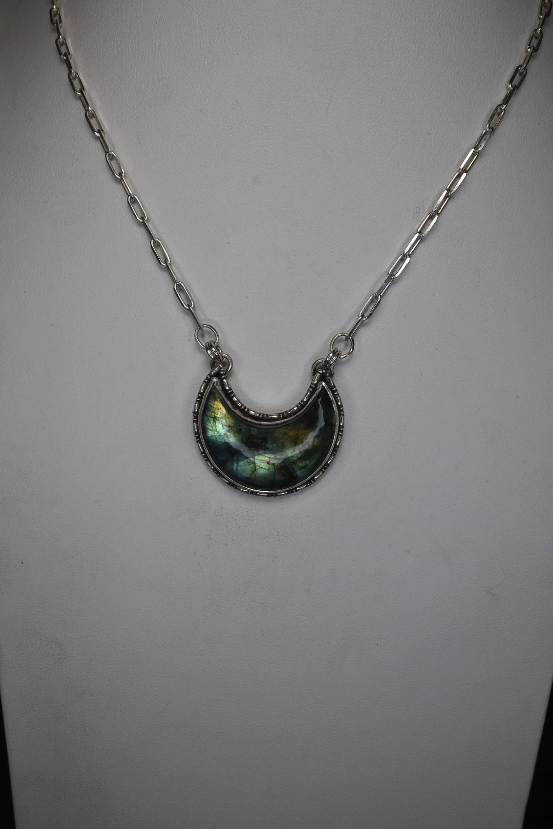 Labradorite Moon Necklace