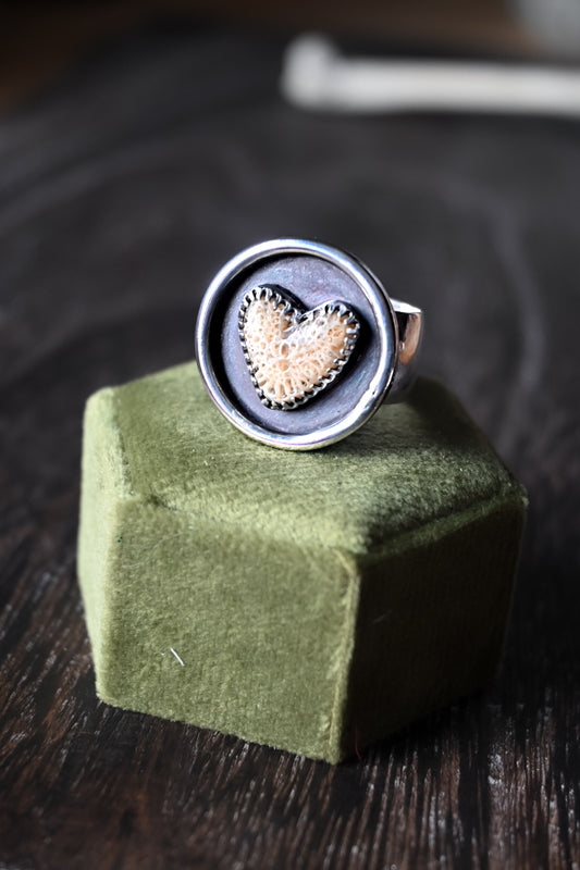 Heart Shaped Bone Ring