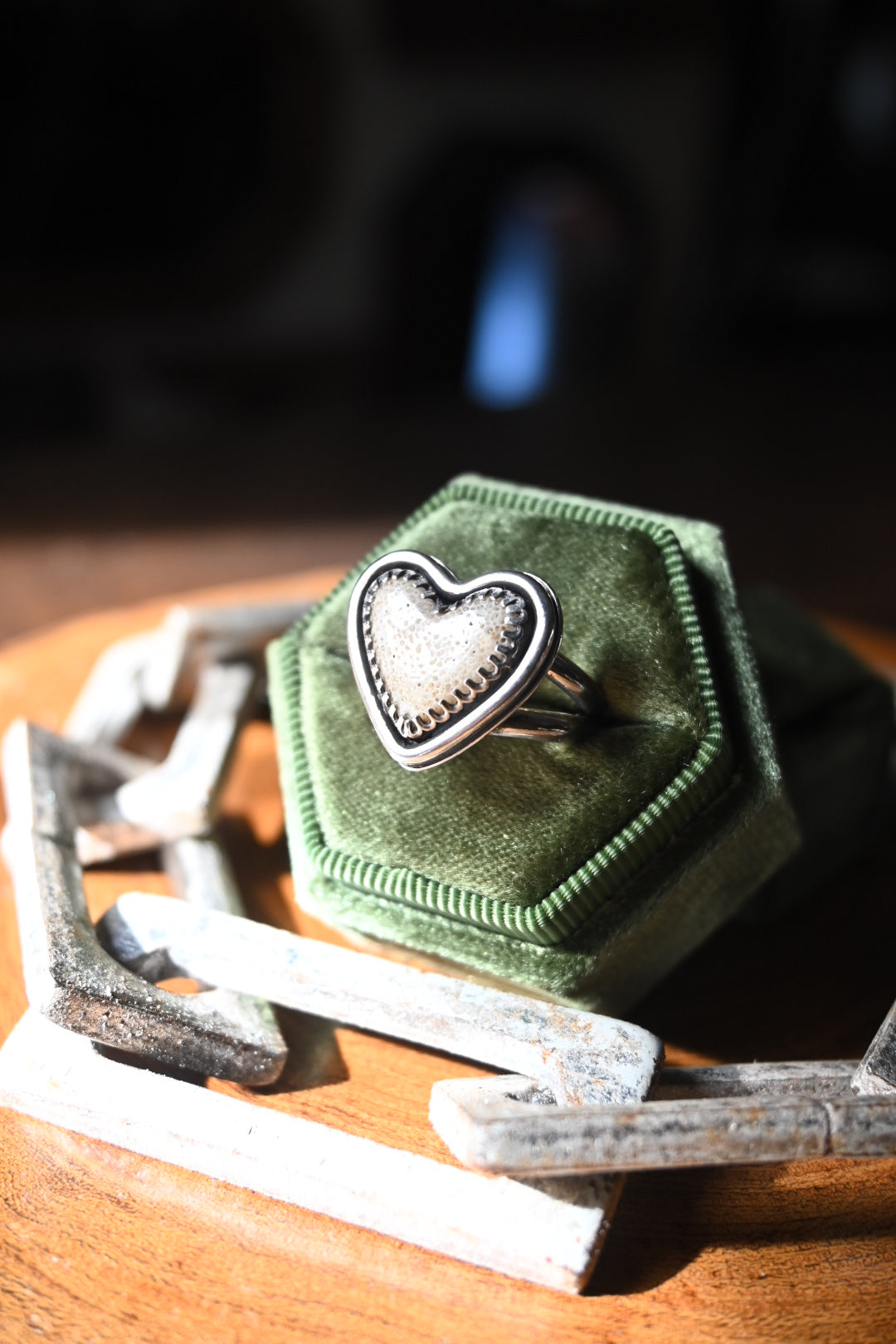 Heart Shaped Bone Ring