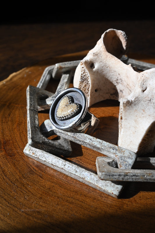 Heart Shaped Bone Ring