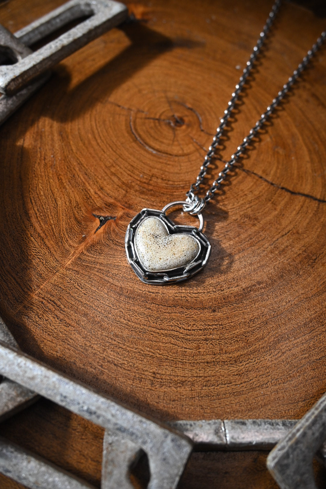 Heart Shaped Bone Necklace