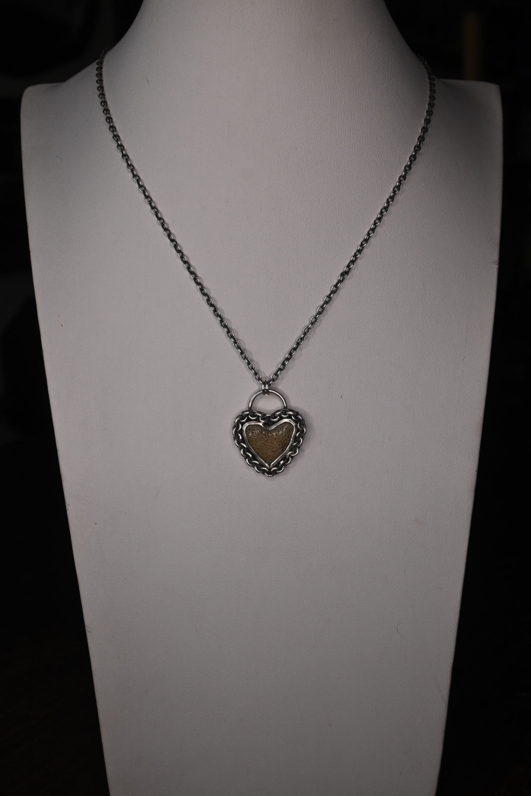 Heart Shaped Bone Necklace