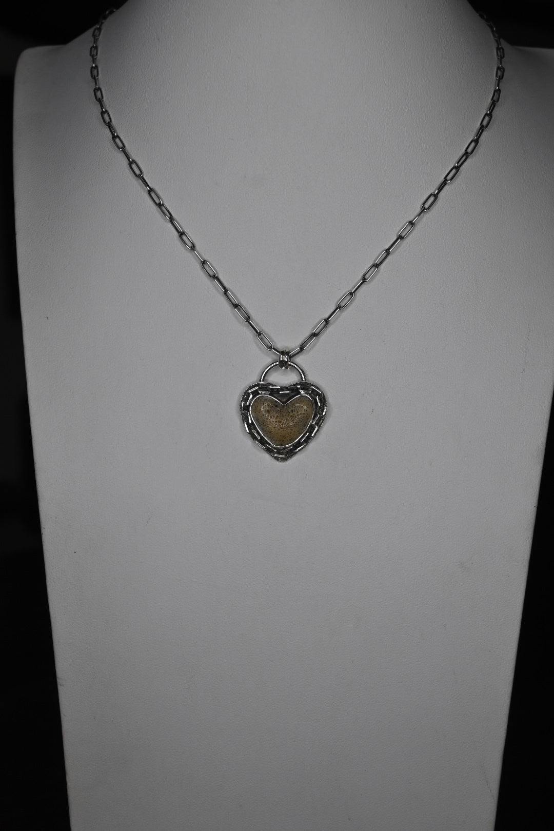 Heart Shaped Bone Necklace