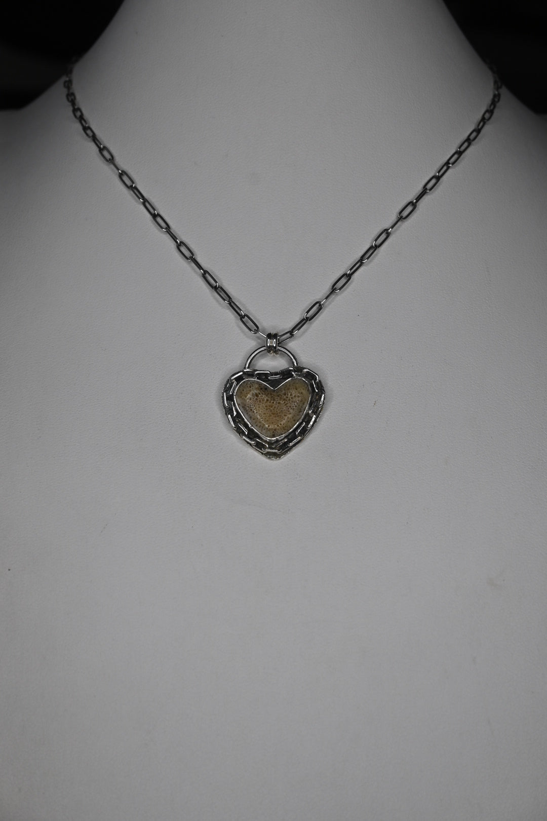 Heart Shaped Bone Necklace