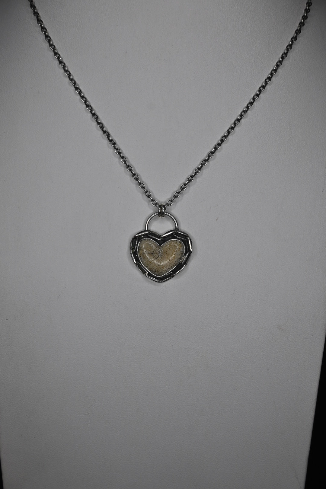 Heart Shaped Bone Necklace