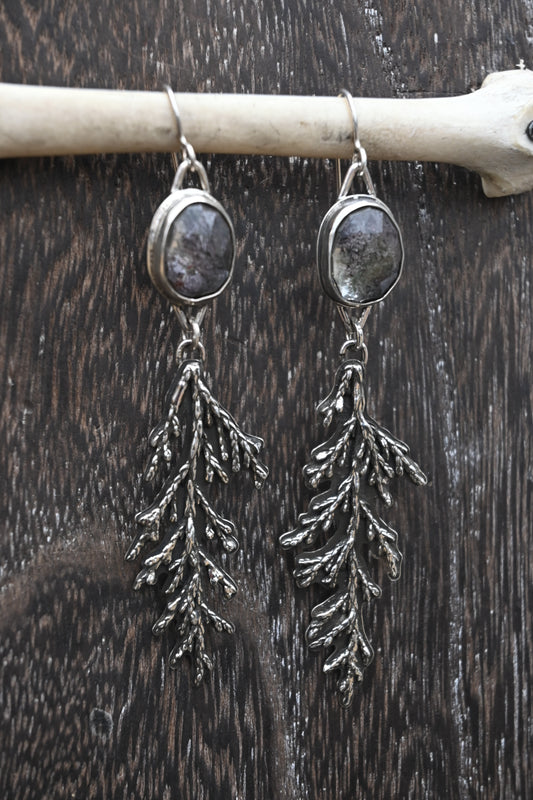 Cedar & Garden Quartz Earrings